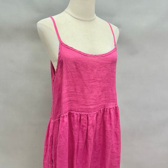 CP Shades Hazel hot pink linen maxi sundress pockets size small - Picture 14 of 16